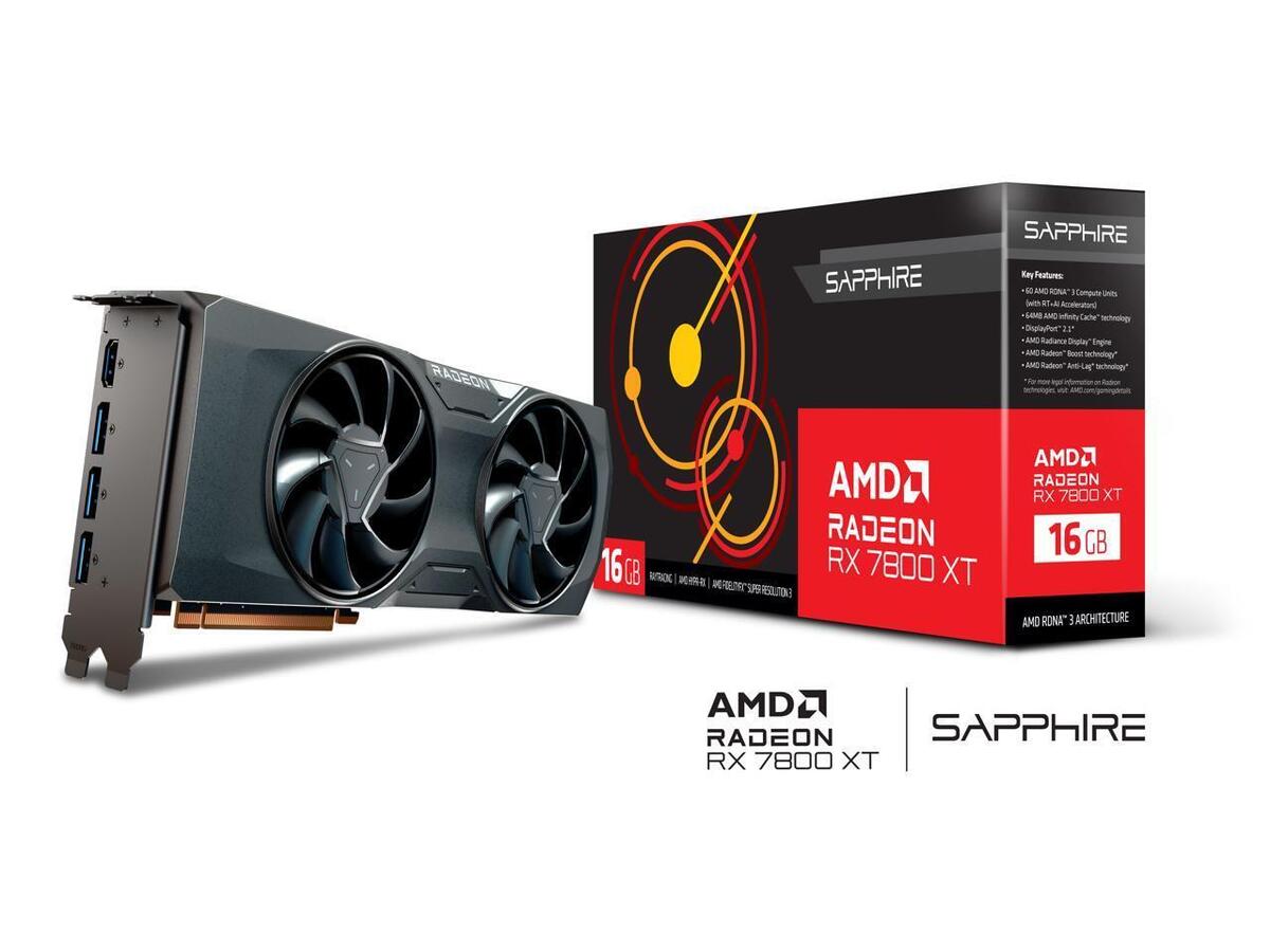 SAPPHIRE Radeon RX 7800 XT 16GB GDDR6 PCI 4.0 ATX Video SAPPHIRE Radeon RX 7800 XT 16GB GDDR6 PCI 4.0 ATX Video