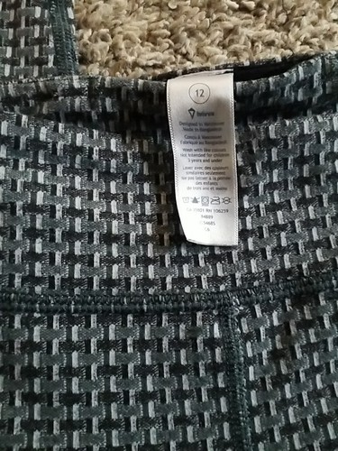 Ivivva by Lululemon Gray Full Length Leggings Size 12 (Tiny Flaw) C5 - Picture 3 of 6
