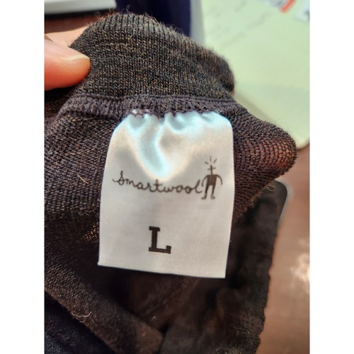 Camicia uomo Smartwool strato base nera taglia L lana merino leggera calda - Foto 2 di 5