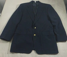Vintage Jos A Bank Blazer Mens 40R Blue Wool Sport Coat Jacket Suit