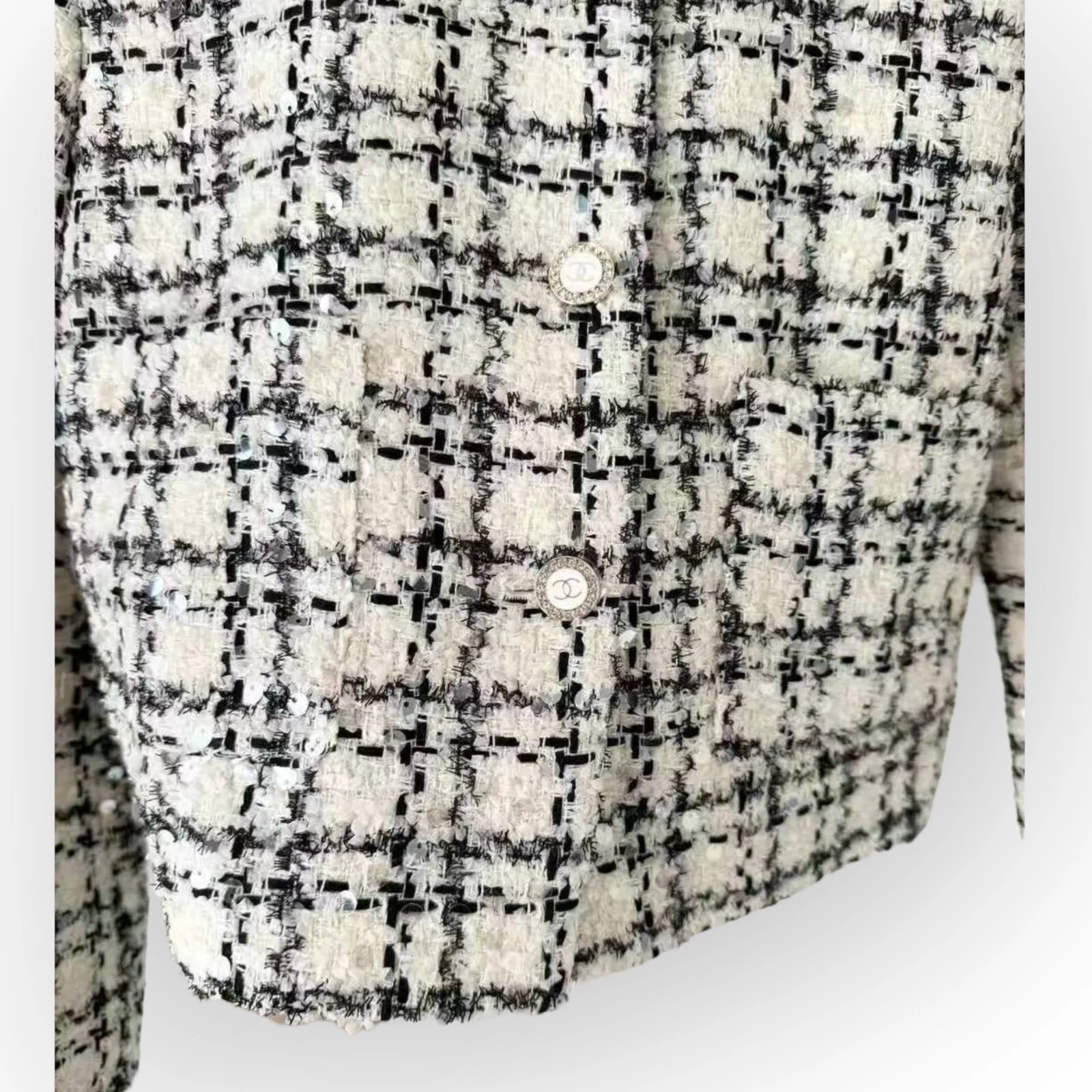 GIACCA CHANEL CHECK TWEED 40 taglia L