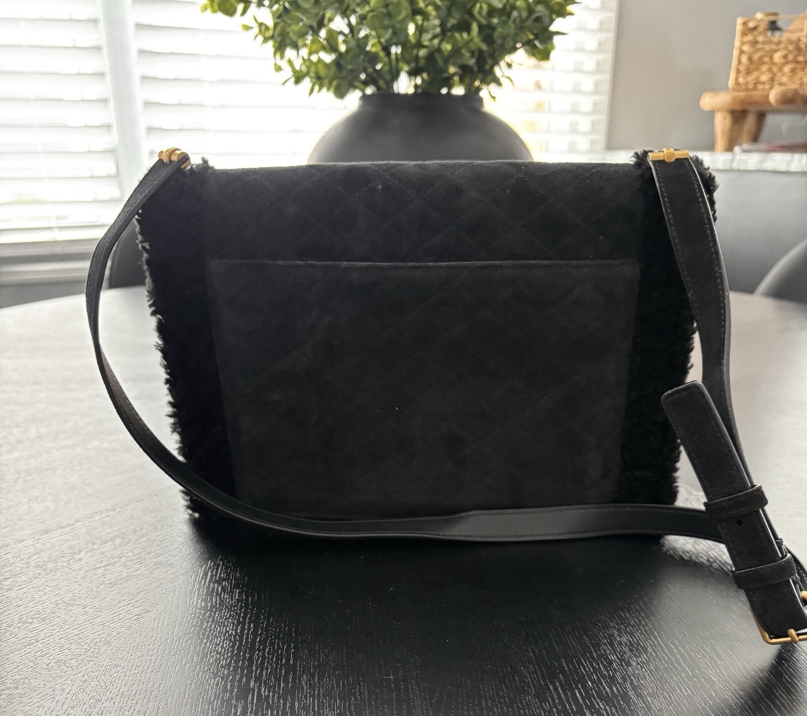 Borsa a tracolla Saint Laurent donna Gaby scamosciata