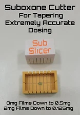 SubSlicer Suboxone Cutter 8mg And 2mg Strips Accurate Dose Tapering W/ Razor