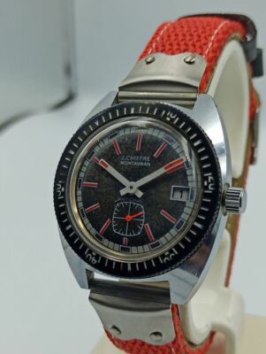 Rare and Unique J.Chiffre Diver Montauban Vintage Wristwatch - French Made 
