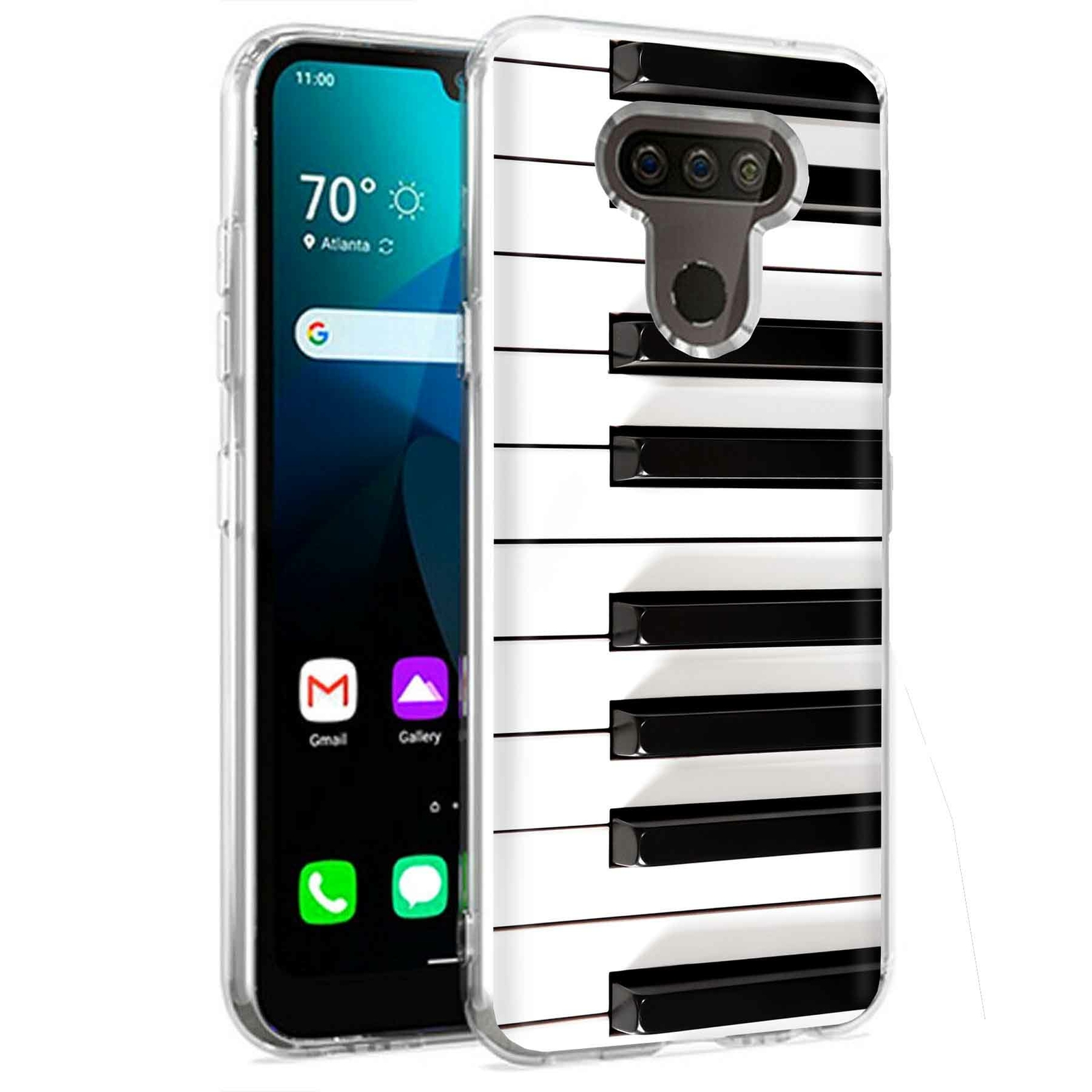 Phone Case for LG Harmony 4,Xpression Plus 3,K40S, Vintage Piano Keys Print
