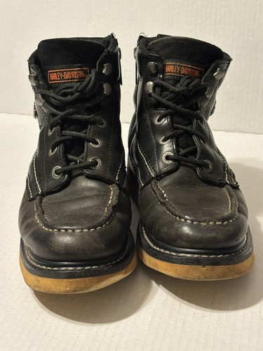 Mens Harley Davidson Boots Size 7.5 M Beau 6-Inch Black Leather D93135