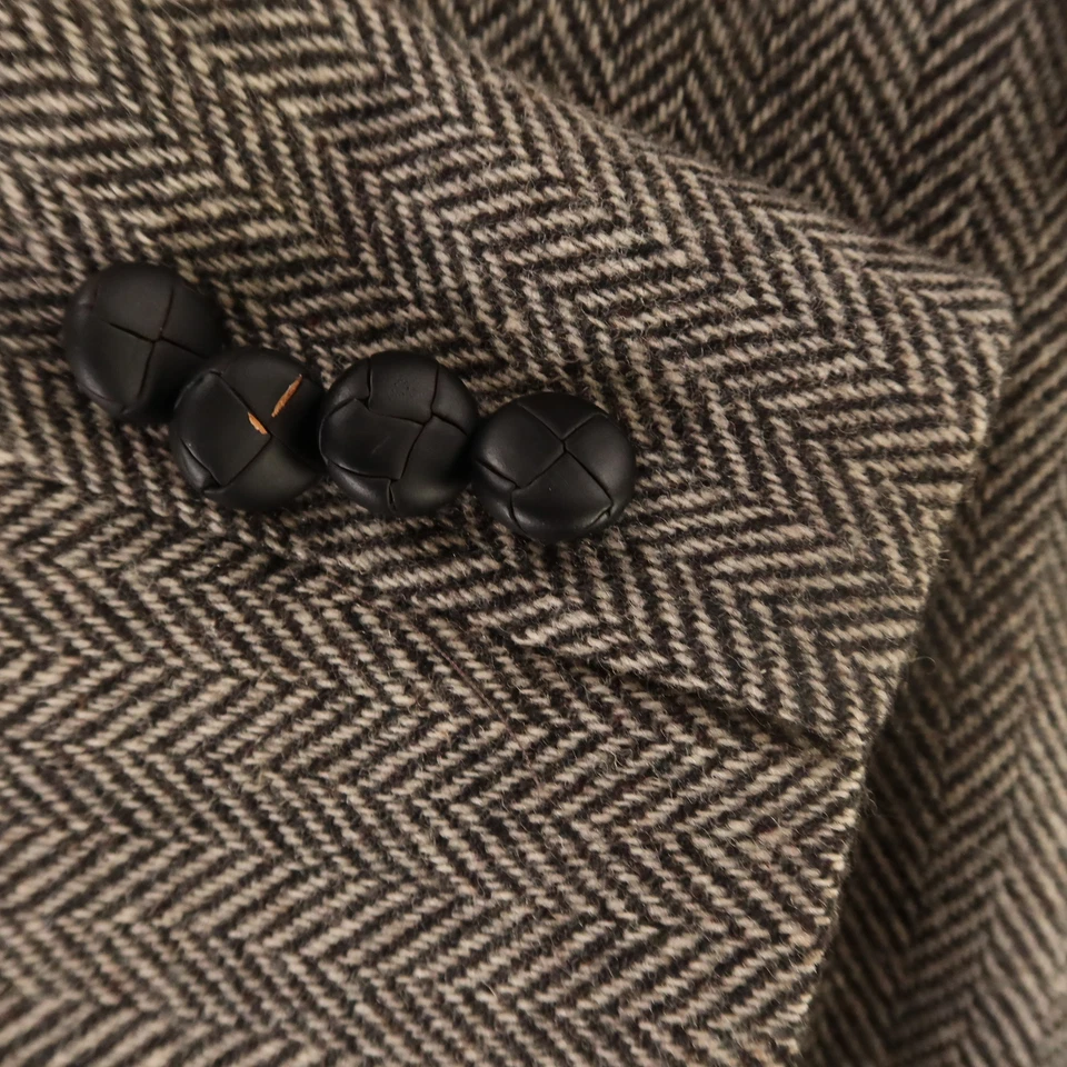 Chaqueta de Tweed de Colección L LT Gris Espiga 100% Lana Blazer Abrigo Deportivo 44L Foto 4 de 4