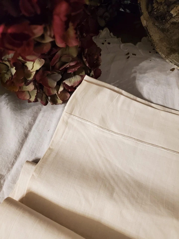 1 Taie de traversin -coton - Finition Bourdon - 43 x 185 cm - Photo 2/4