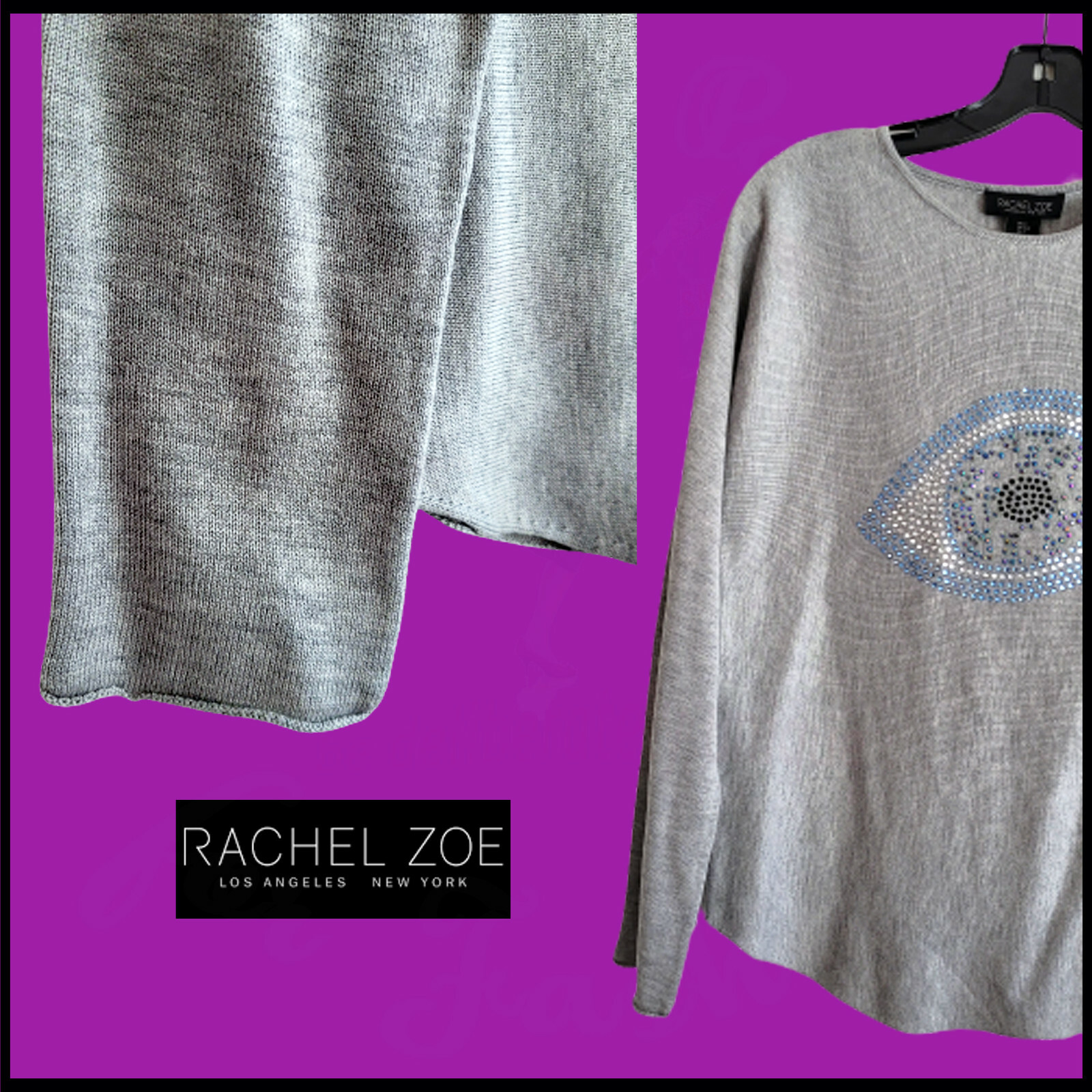 RACHEL ZOE NWT EVIL EYE Rhinestone 