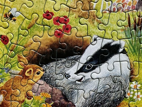 Lovely Retro “Good Morning” Nature 500 Piece Round Jigsaw Puzzle, Chad Valley - Picture 8 of 19