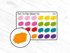 2386~~Highlighter Strokes Planner Stickers.