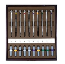 Set of 10pcs Professional Tool Steel Screwdrivers 0.6mm-2.0mm for Watch Repair