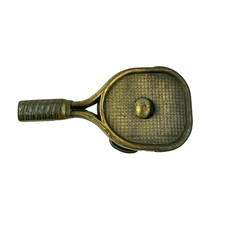 Vintage Unbranded Tennis Racket 3D Metal Belt Buckle