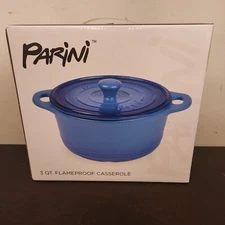 PARINI - 3QT. Flameproof Casserole with Lid - New in Box