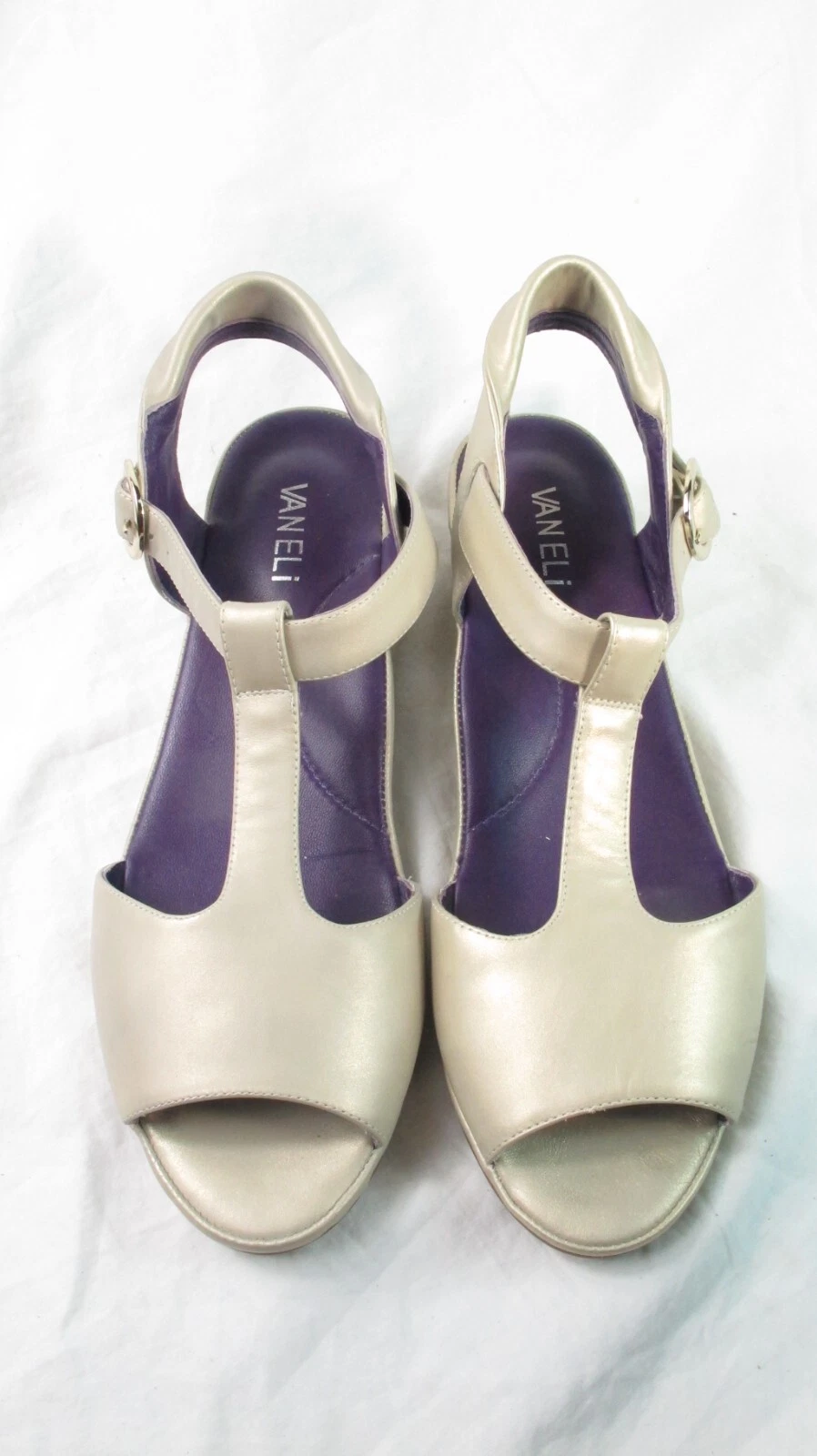 VANS Vaneli sandali gladiatore donna cinturino a T punta aperta taglia 10 M