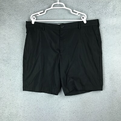 IZOD Stretch Mens Mid Rise Golf Chino Black Shorts Size 42