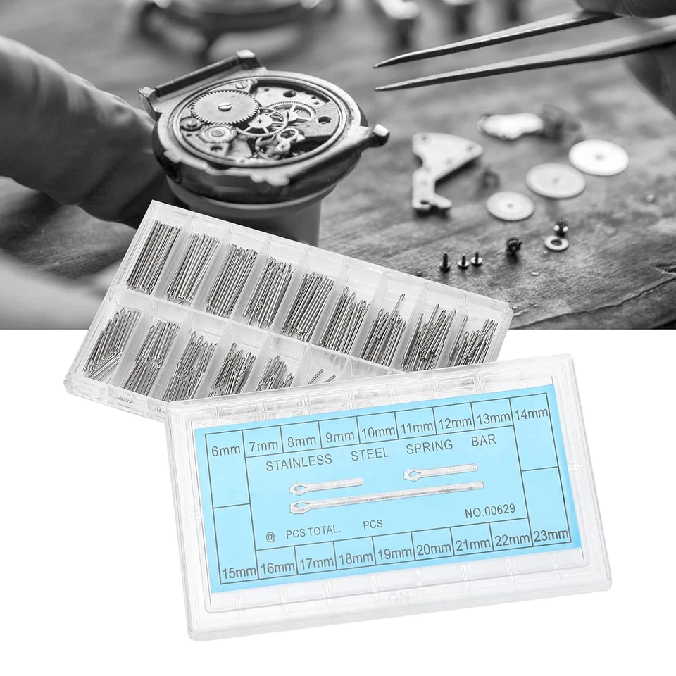 Watch Band Link Cotter Pin Assortment, 360Pcs 6-23Mm Watch Pins Stainless Steel Foto 3 de 4