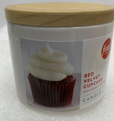 Food Network Scented Candle In Jar With Lid Red Velvet Cupcake
