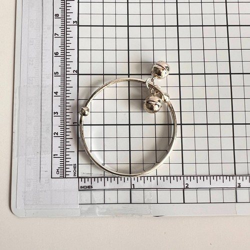 Baby bracelet with bells and Chinese writing & flower sterling silver adjustable - Picture 15 of 15
