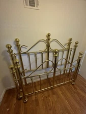 Vintage Brass Headboard And Footboard