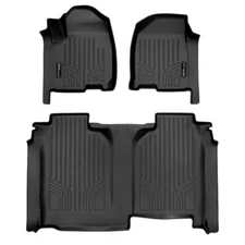Smartliner Black 1st & 2nd Row Floor Liners for Chevrolet Silverado Pickup