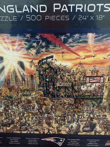 New England Patriots NFL 500 Piece Search Puzzle 24x18 Joe Journeyman NEW - Picture 4 of 8