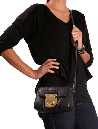 MICHAEL Michael Kors Charlton Leather Crossbody Fuschia/Black New With Tags - Picture 21 of 29