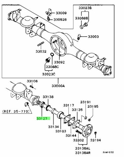 New OEM Mitsubishi Rear Axle Oil Seal 1999-2007 Montero IO Pajero PININ MR470930 - Picture 5 of 6