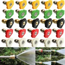 1X/5pcs 1/4" Pressure Washer Spray Tips Nozzles High Power Kit Quick Connect Set