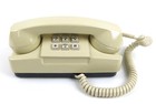 Vintage Gte Off White Push Button Desk Telephone - New Old Stock - Working