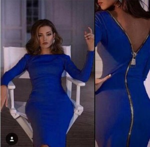 zipper bodycon dress