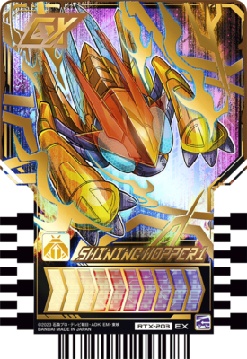Shining Hopper 1 Kamen Rider Gotchard Ride Chemy card Phase EX02 Shining Hopper 1 Kamen Rider Gotchard Ride Chemy card Phase EX02
