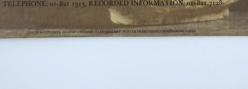 Poster Tate Gallery Jacques Lipchitz "Testa di donna" design Crispin Rose-Innes - Foto 9 di 10