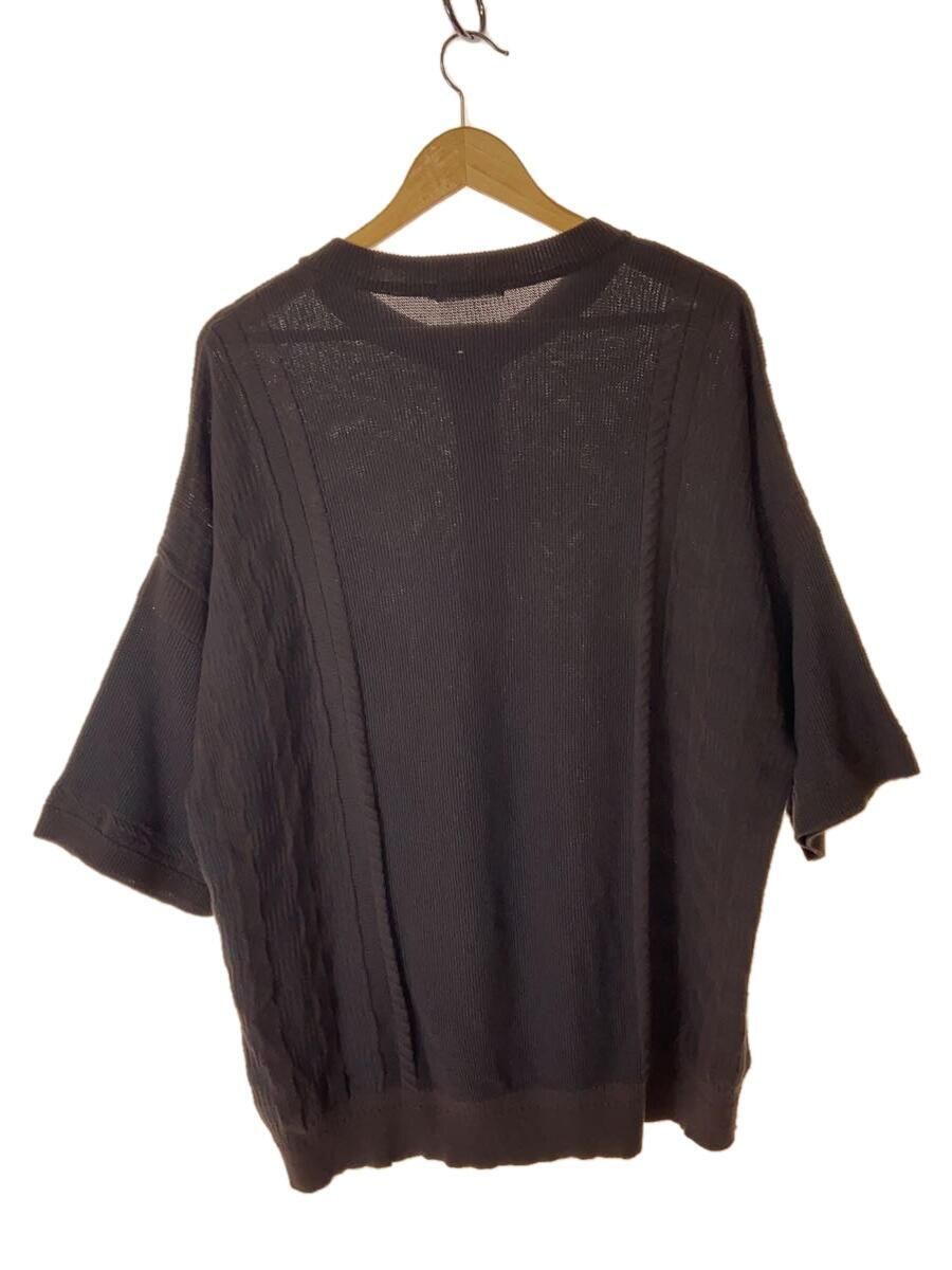 YASHIKI T-shirt Komorebi Henley Knit 2 Wool Brown Plain ysk YASHIKI T-shirt Komorebi Henley Knit 2 Wool Brown Plain ysk