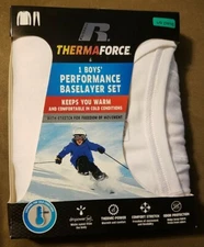 Russell Thermaforce Boy's Performance Baselayer Set  L XL  Arctic White