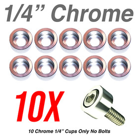 Hex Bolts Allen Bolts 1/4" or 5/16" or 3/8"Cup Washers  10Pc Engine Dress Up