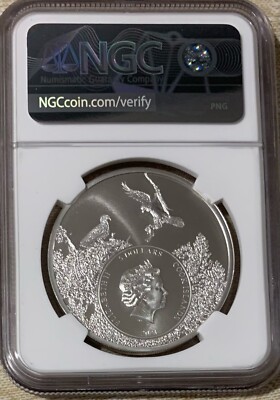 2021 NGC Silver 1 oz. MS70 State Animal Series Nevada Mountain