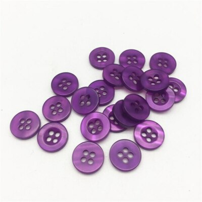 Lot De 20 Boutons Plats 4 Trous - 11 Mm, Uni, Résine - Mercerie, Scrapbooking, Couture - Sans Marque