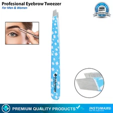 Eyebrow Tweezers Professional Slant Tip | Precision Hair Tweezer for Men & Women