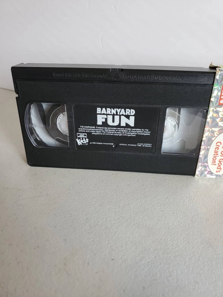 Values Just For Kids Barnyard Fun Donut Man VHS Learn The Value Of Gods Creation Foto 3 de 3