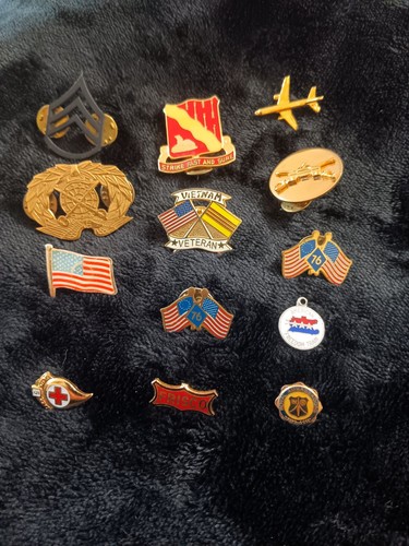 Militär Pins 15 Stück / Veteranen, Armee / etc..