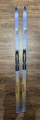Vintage TRAK NOVA Asymmetric Country Skis 160 ROTTEFELLA Bindings