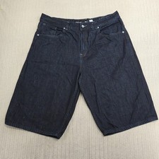 Rocawear Jorts Shorts Mens 40 x 14" Indigo Blue Denim Loose Streetwear Hip Hop