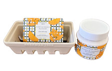 Beekman 1802 Honey  Orange Blossom Soap/Body Cream  Caddy Set - New/Sealed