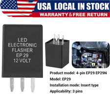 Ep29 4-pin Led Flasher Relay Fix Hyper Flash Turn Signal Blinker For Car 12v Ep29 4-pin Led Flasher Relay Fix Hyper Flash Turn Signal Blinker For Car 12v