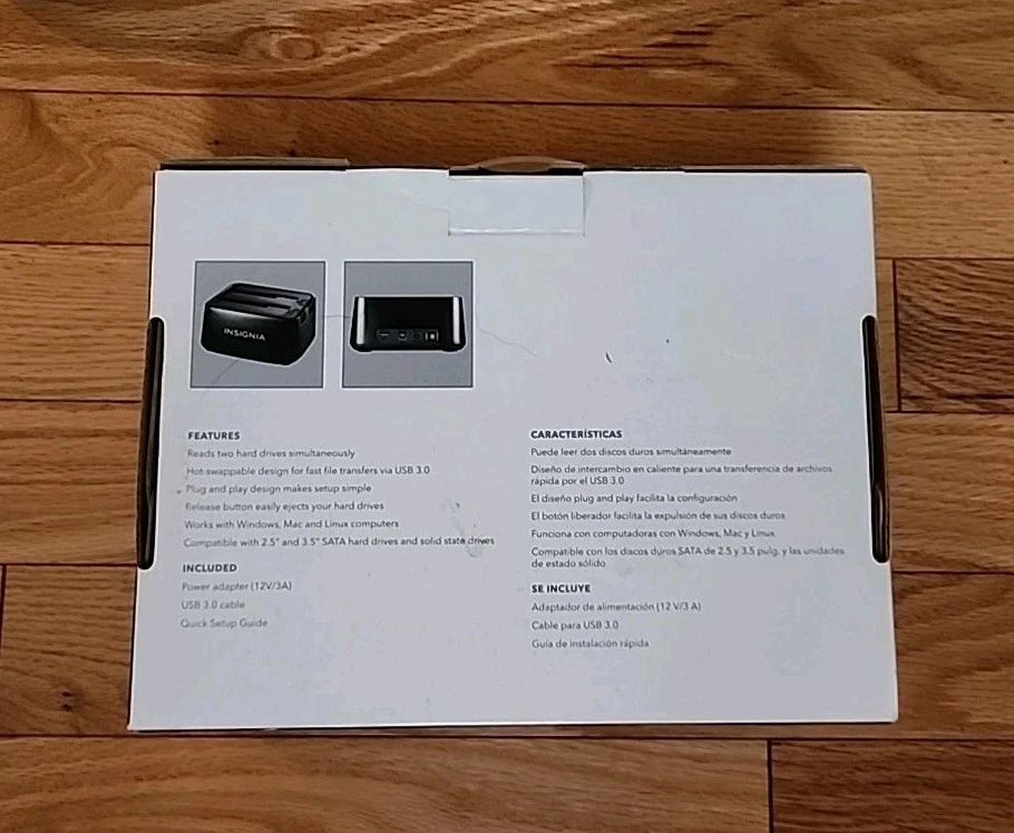 NEW INSIGNIA USB 3.0 Dual Hard Drive Dock Docking Station NS-PCHDEDS19 - Image 2 of 4