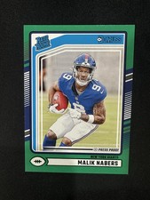 2024 DONRUSS MALIK NABERS RC GREEN PRESS PROOF