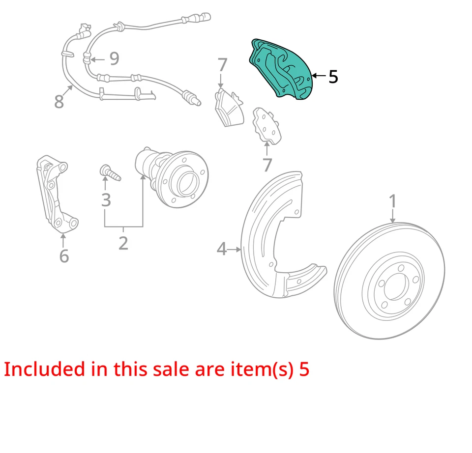 Левый тормозной суппорт переднего водителя для Ford Five Hundred 2005-2007 годов выпуска B7MVB - Изображение 2 из 3