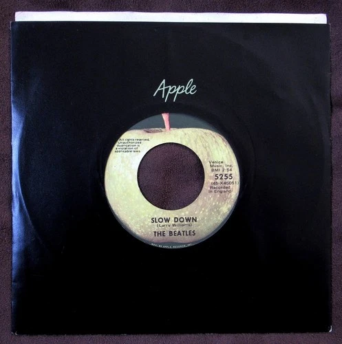 Beatles 45 Slow Down 1975 Apple “All Rights” Absolute Toughest LA Title, EX!