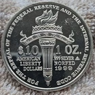 1999 1 Troy Oz Silver Proof-like $10 NORFED Round